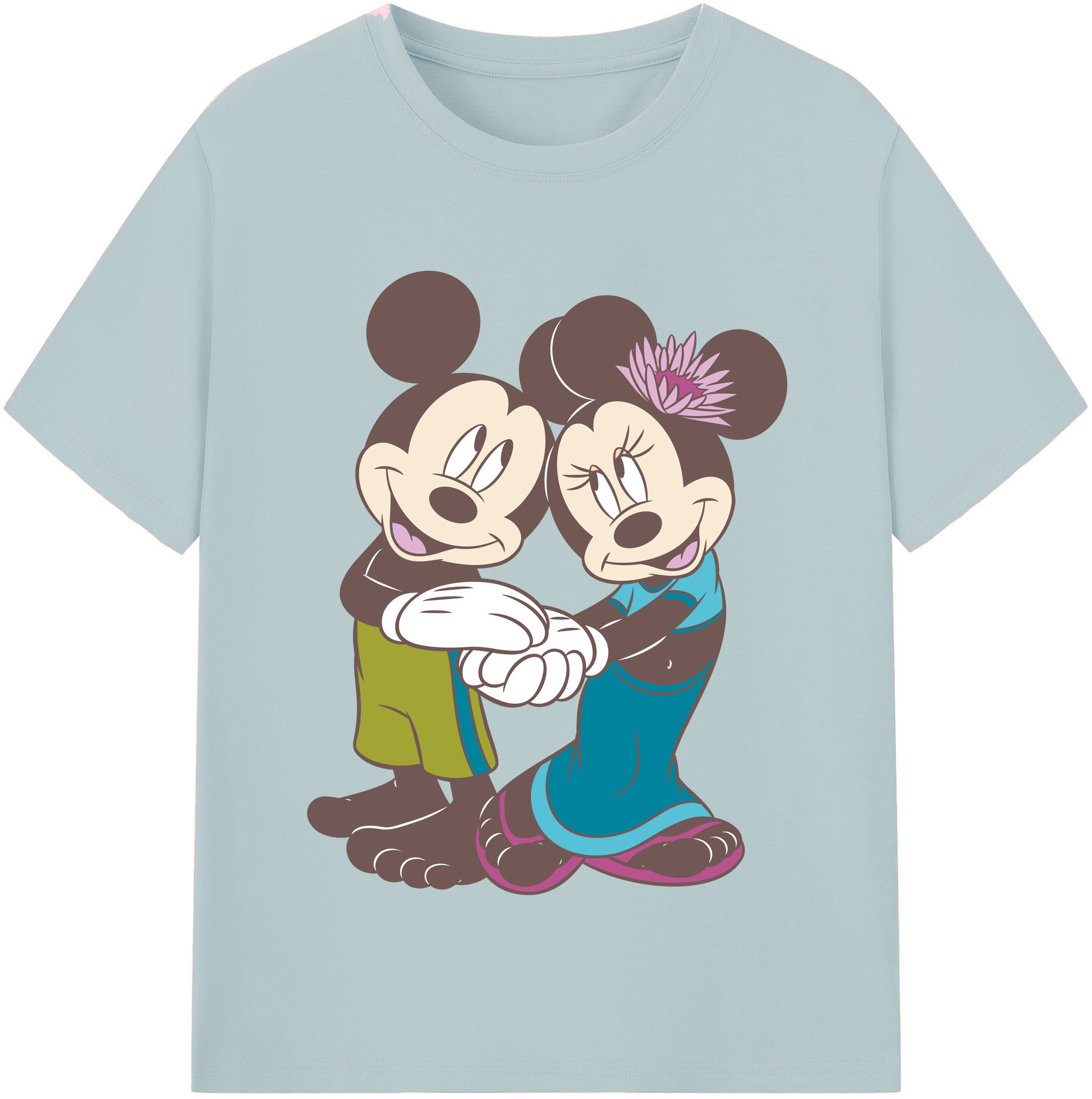 （画像用） ミッキーマウス Mickey Mouse 綿100％半袖Tシャツ（フロントプリント）